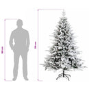 vidaXL Műanyag Hajtogatós Karácsonyfa 210 cm PVC és fém Zöld és Fehér