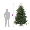 vidaXL Műanyag Hajtogatós Karácsonyfa 240 cm PVC és fém Zöld