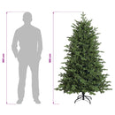 vidaXL Műanyag Hajtogatós Karácsonyfa 180 cm PVC és fém Zöld