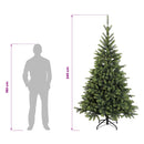 vidaXL Műanyag Hajtogatós Karácsonyfa 240 cm PVC és fém Zöld