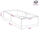 vidaXL Ágykeret állítható ágyalaphoz Fehér 90 x 200 cm Szerelt Fa