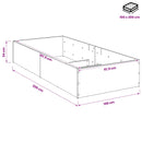 vidaXL Ágykeret állítható ágyalaphoz Fekete Tölgy 100 x 200 cm