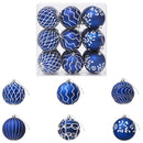 vidaXL Karácsonyfadísz szett XL 18 db Kék és Fehér 8 cm Polisztirol