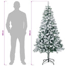 vidaXL Mű karácsonyfa 180 cm PVC és Acél Zöld és Fehér