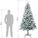 vidaXL Mű karácsonyfa 240 cm PVC és Acél Zöld és Fehér