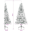 vidaXL Mű karácsonyfa 210 cm PVC és Acél Zöld és Fehér