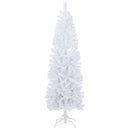 vidaXL Mű Karcsú Karácsonyi Fa 180 cm PVC és Acél Fehér