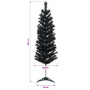 vidaXL Mű Karcsú Karácsonyi Fa 120 cm PVC és Acél Fekete