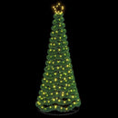 vidaXL LED-es csillámos műfenyő talppal EKENAS 180 cm 220 LED