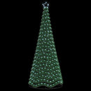 vidaXL LED-es csillámos műfenyő talppal EKENAS 250 cm 370 LED