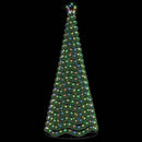 vidaXL LED-es csillámos műfenyő talppal EKENAS 250 cm 370 LED
