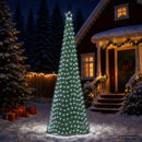vidaXL LED-es csillámos műfenyő talppal EKENAS 300 cm 475 LED