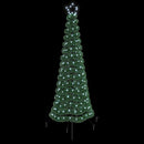vidaXL LED-es csillogó karácsonyfa földnyárssal EKENAS 180 cm 220 LED