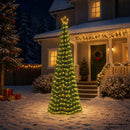 vidaXL LED-es csillogó karácsonyfa földnyárssal EKENAS 250 cm 370 LED