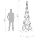 vidaXL Spirális LED karácsonyfa földbe szúrható tüskével EKENAS 250 cm