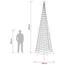 vidaXL Spirális LED karácsonyfa földbe szúrható tüskével EKENAS 400 cm