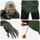 vidaXL Halloween Kúszó Zombi SPOOKA Zöld 110 x 50 x 21 cm Poliészter
