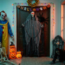 vidaXL Akasztható Halloween kaszás SPOOKA Fekete 112 x 164 cm