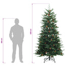 vidaXL Műanyag Hajtogatós Karácsonyfa 240 cm acél Zöld