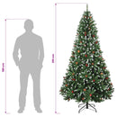 vidaXL Műfenyő behajtható ágakkal 210 cm PVC Zöld és Fehér