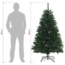 vidaXL Műanyag Hajtogatós Karácsonyfa 180 cm PVC Közepes Zöld