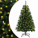 vidaXL Műanyag Hajtogatós Karácsonyfa 180 cm 300 LED Meleg fehér acél