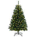 vidaXL Műanyag Hajtogatós Karácsonyfa 180 cm 300 LED Meleg fehér acél