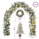 vidaXL Mini Karácsonyfa 45 cm 125 LED Meleg fehér PVC és PE