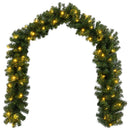 vidaXL Mini karácsonyfa szett 60 cm 125 LED Meleg fehér PVC Zöld