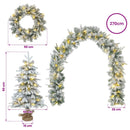 vidaXL Mini karácsonyfa szett 90 cm 175 LED Meleg fehér PVC és PE
