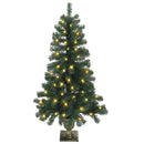 vidaXL Mini karácsonyfa szett 120 cm 275 LED Meleg fehér PVC Zöld