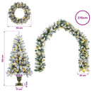 vidaXL Mini karácsonyfa szett 120 cm 275 LED Meleg fehér PVC