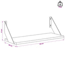 vidaXL Falpolcok 2 db Fehér 50 x 20 x 17 cm
