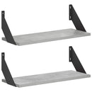 vidaXL Falpolcok 2 db Betonszürke 50 x 20 x 17 cm