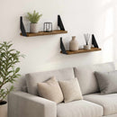 vidaXL Falpolcok 2 db Füstös Tölgy 50 x 20 x 17 cm