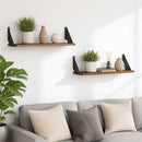vidaXL Falpolcok 2 db Antik Fa 50 x 20 x 17 cm
