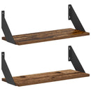 vidaXL Falpolcok 2 db Antik Fa 50 x 20 x 17 cm