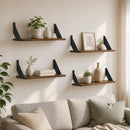 vidaXL Falpolcok 4 db Antik Fa 50 x 20 x 17 cm