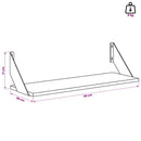 vidaXL Falpolcok 4 db Fehér 60 x 20 x 17 cm