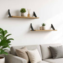 vidaXL Falpolcok 2 db Kézműves Tölgy 70 x 20 x 17 cm
