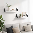 vidaXL Falpolcok 2 db Fehér 80 x 20 x 17 cm