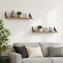 vidaXL Falpolcok 2 db Kézműves Tölgy 80 x 20 x 17 cm