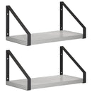 vidaXL Falpolcok 2 db Betonszürke 30 x 16 x 15,5 cm
