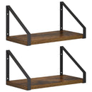vidaXL Falpolcok 2 db Füstös Tölgy 30 x 16 x 15,5 cm