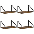 vidaXL Falpolcok 4 db Füstös Tölgy 30 x 16 x 15,5 cm