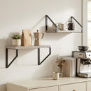 vidaXL Falpolcok 2 db Szürke Sonoma 30 x 16 x 15,5 cm