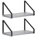 vidaXL Falpolcok 2 db Szürke Sonoma 30 x 16 x 15,5 cm