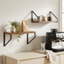 vidaXL Falpolcok 2 db Antik Fa 30 x 16 x 15,5 cm