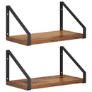 vidaXL Falpolcok 2 db Antik Fa 30 x 16 x 15,5 cm