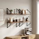 vidaXL Falpolcok 4 db Antik Fa 30 x 16 x 15,5 cm